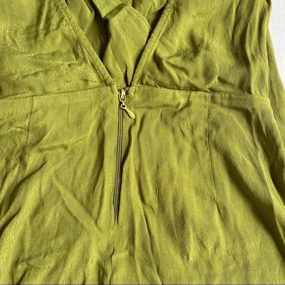 Show Me Your Mumu Romper Womens Small Green Elena Wrap Front Flutter Cap Sleeve